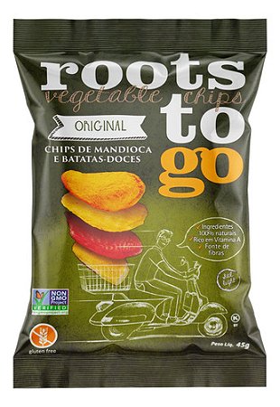 Chips Roots To Go Mandioca  Batata Doce Sem Glúten 45 G