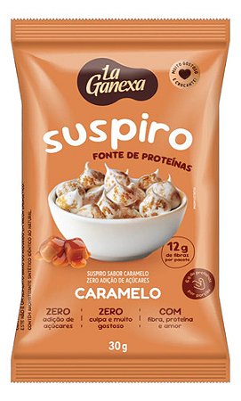 Suspiro Proteico Sabor Caramelo 30g Zero Açúcar - La Ganexa