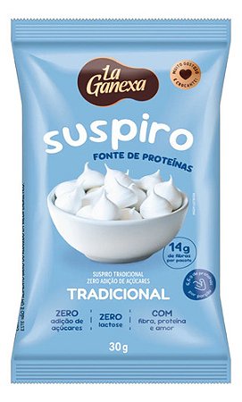 Suspiro Proteico Tradicional 30g Zero Açúcar - La Ganexa