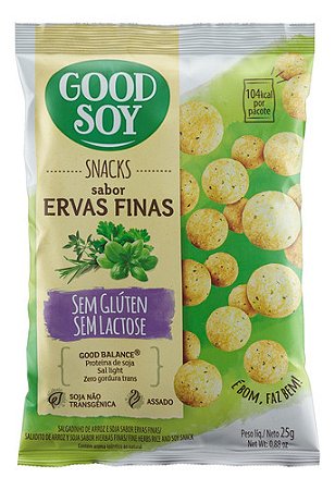 Snack Ervas Finas Sem Glúten Zero Lactose Good Soy 25g
