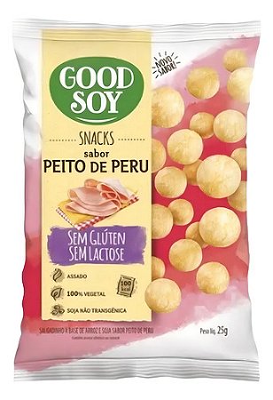 Snack Salgado Sem Glúten Sabor Peito De Peru - Good Soy 25g