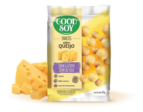 Snack Queijo Sem Glúten Good Soy Pacote 25g