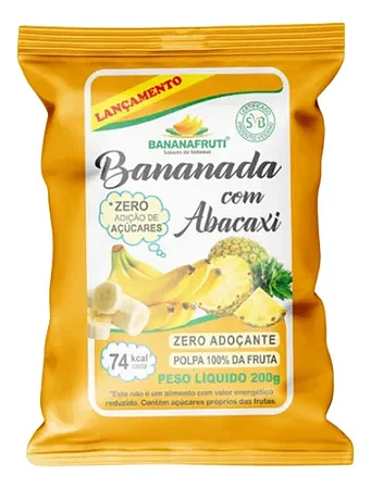 Bananinha Zero Açúcar com Abacaxi - Bananafruti - 200 g