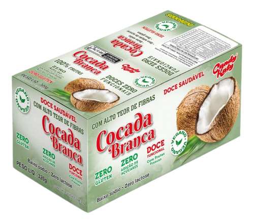 Doce De Cocada Coco Zero Açúca Display 20 g 16 Un