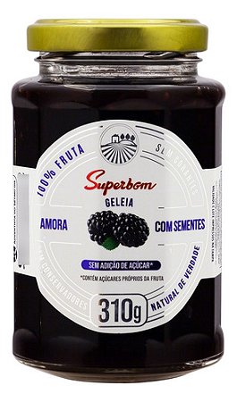 Geleia 100% Fruta Amora Com Sementes Superbom Vidro 310g
