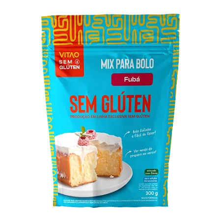 Mix Bolo Sem Glúten Fubá - Vitao -  300g