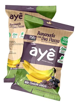 Bananada Ayê Zero Açúcar Com Uva Passa - 250 G