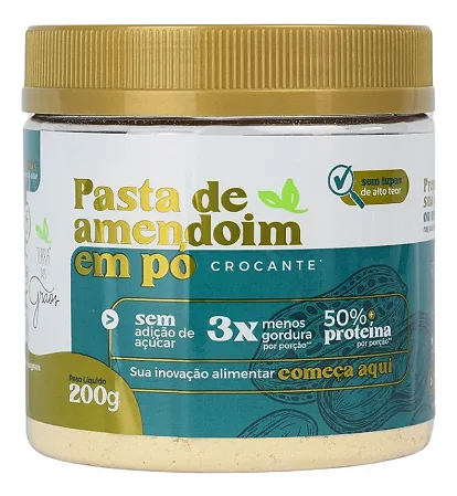 Pasta De Amendoim Em Pó Crocante Terra Dos Grãos 200g