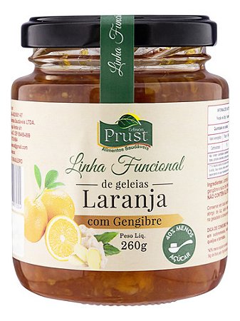 Prust Funcional Geléia Laranja Com Gengibre Sem Glúten 260g