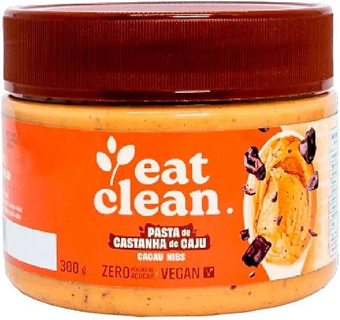 Pasta de Castanha de Caju com Nibs de Cacau Zero Açúcar - Eat Clean - 300 g