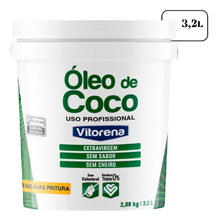 Oleo De Coco Extra Virgem 3,2l Vitorena Profissional