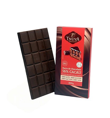 Barra de Chocolate Vegana Tnuva 56 % Cacau - 200 g