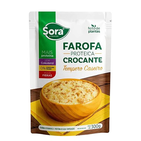 Farofa Crocante Proteica - Tempero Caseiro - Sora - 300 g