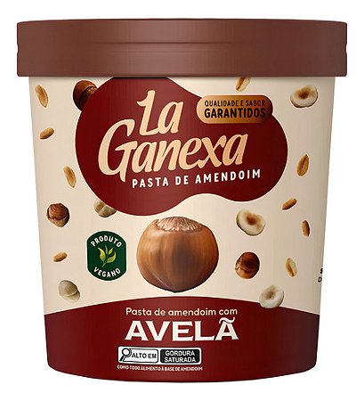La Ganexa Pasta De Amendoim Integral Sabor Avelã  Pote 1kg