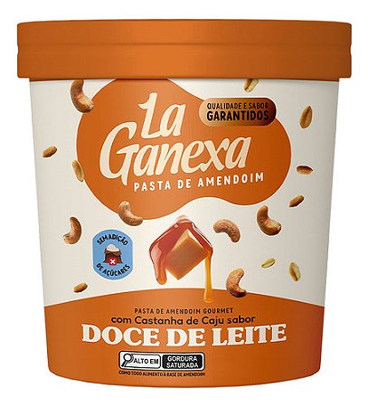 Pasta Amendoim Doce De Leite Castanha De Caju 1kg La Ganexa