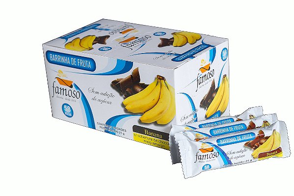 Bananinha Chocolate Meio Amargo Zero Açúcar Famoso 25x21 g