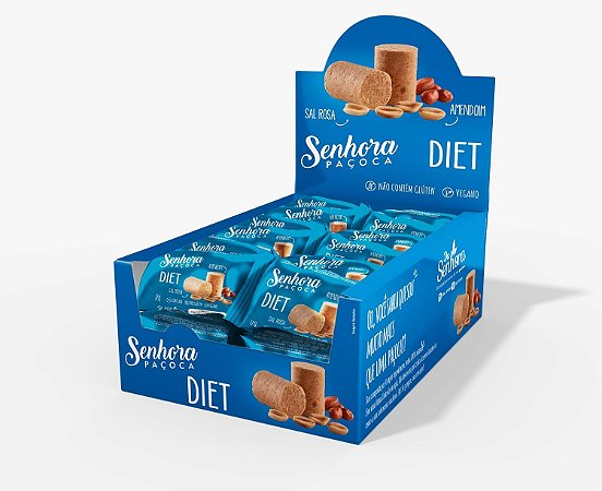 Paçoca Zero Diet Sem Açúcar - Caixa 24 Unidades