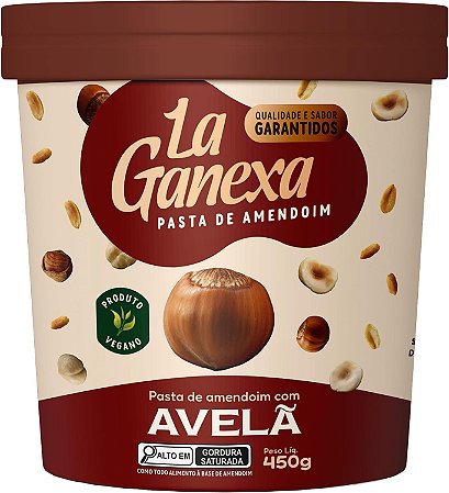 Pasta de Amendoim La Ganexa Avelã Vegana - 450 g