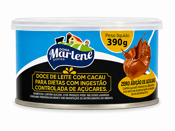 Doce de Leite Zero Açúcar com Cacau Marlene 390g