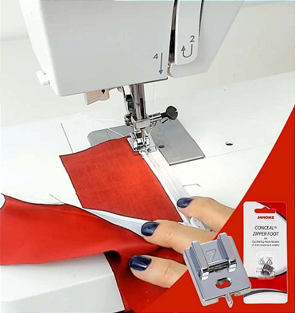 Calcador para aplicação de zíper invisível – 202475002