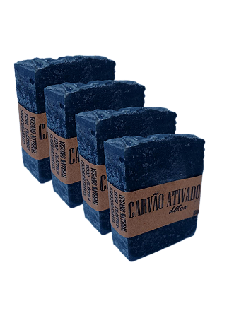 Kit 04 Sabonetes Carvão Ativado 100% natural BEAUTÉ Organique 90g