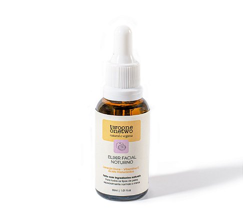 Elixir Facial Noturno Vitamina C e Ácido Hialurônico Twoone Onetwo 30ml