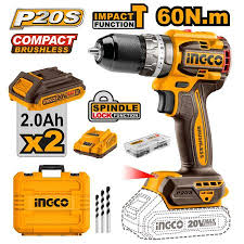 Parafusadeira De Impacto 20v Brushless (cidli20602-9) Ingco com maleta