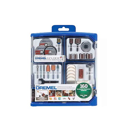KIT 710 DE ACESSORIOS DE MICRO RETÍFICA COM 160 PEÇAS - 26150710AK000