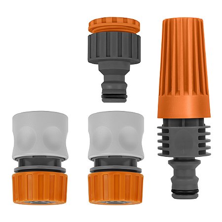 CONJUNTO PARA IRRIGAÇÃO TRAMONTINA COM ENGATES RÁPIDOS E ESGUICHO 4 PEÇAS - 78580610