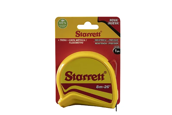TRENA DE BOLSO MOD. STARRETT 8M/26' MM/POL - STS1-8ME