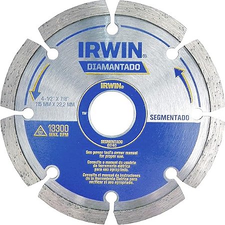 DISCO DIAMANTADO SEGMENTADO IRWIN PREMIUM 115MMX22.22MM - IW8946