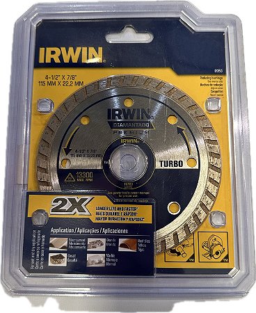 DISCO DIAM TURB IRWIN PREM 115MMX22.22MM - IW8950