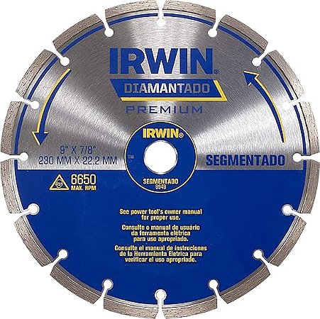 DISCO DIAMANTADO TURBO IRWIN PREMIUM 115MMX22.22MM - IW8950