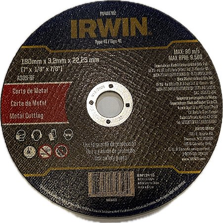 DISCO DE CORTE METAL 7 X 3,2mm X 7/8 - IW401702