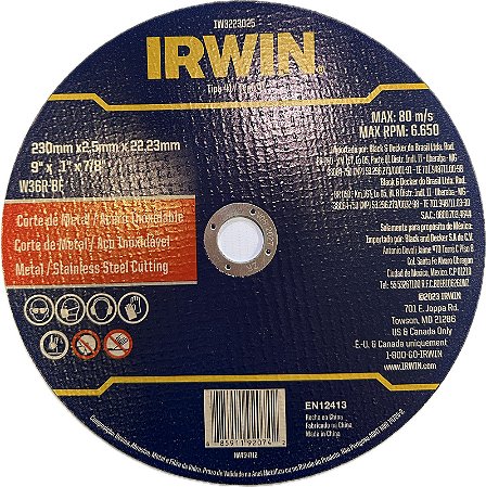 DISCO DE CORTE 230 X 2,5 X 22,2MM - IW3223025