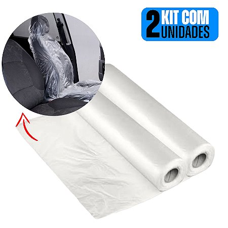 2x Capa Plástica Descartável em Bobina Picotada 4Kg