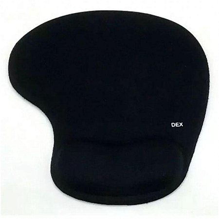 Mouse Pad Gel Ergonômico Dex RY-68 com Apoio de Pulso em Gel Preto