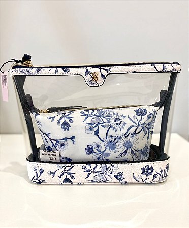 Kit de 2 Necessarie Victoria's Secret  - Cor Azul floral