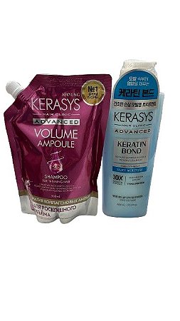 Kit Keratin Bond Volume Shampoo 500ml + Mascara Kerasys Keratin Bond Treatment 600ml - Kerasys