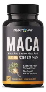 Maca Black, Red& Yellow Maca Rod Natgrown 120 Cápsula