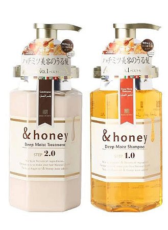 Kit Deep Moist Treatment -  Shampoo 440ml  e Treatment 445g -  &Honey
