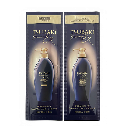 Tsubaki - Premium Ex Damage Care & Repair - Shampoo + Condicionador - Sachê 10g
