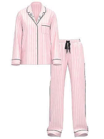 Pijama Victoria's Secret Flannel Long Pajama Set (M)