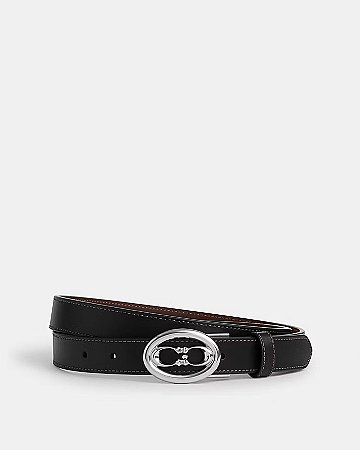 Cinto Coach Sculpted C Buckle Cut To Size Reversible
