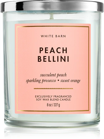 Vela Perfumada 1 Pavio Peach Bellini Bath & Body Works