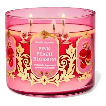 Vela Aromática 3 pavios Pink Peach Blossom Bath & Body Works