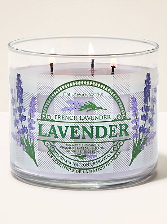 Vela Aromática 3 pavios Lavender Bath & Body Works