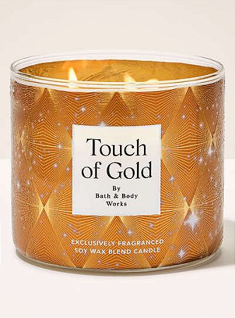 Vela Aromática 3 pavios Touch of Gold Bath & Body Works