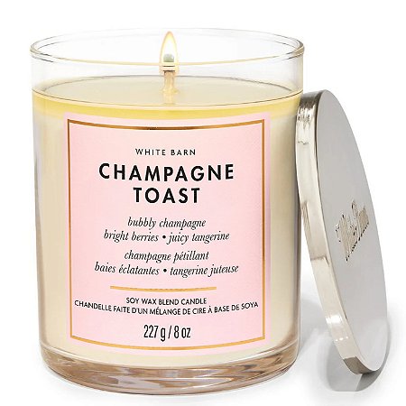 Vela Perfumada 1 Pavio Champagne Toast Bath & Body Works