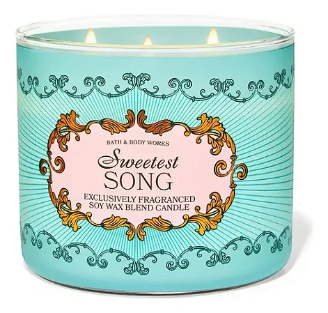 Vela Aromática 3 pavios Sweetest Song Bath & Body Works